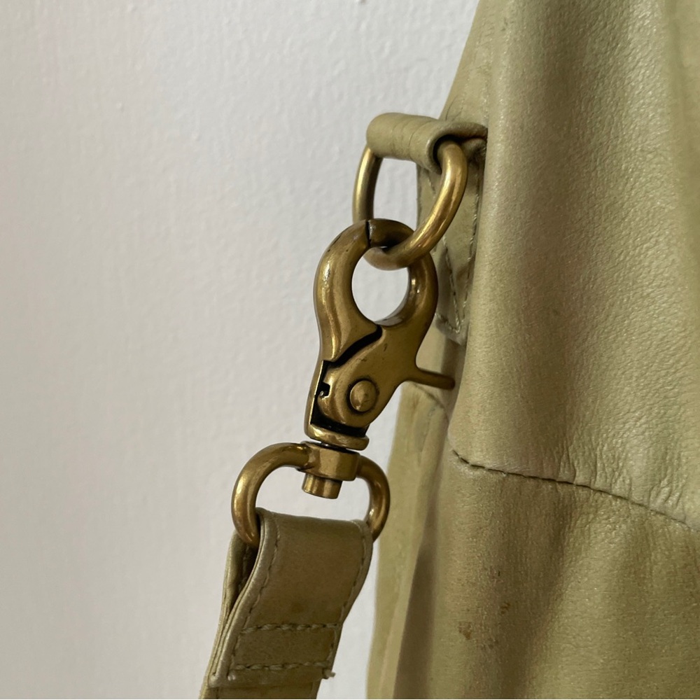 Authentic Hobo Brand Army Olive Green Real Leather Large Bag - Picture 3 of 13